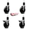 Service Caster 5'' Phenolic Wheel Swivel 1-3/4'' Expanding Stem Caster Set 2 Brakes, 4PK SCC-EX20S514-PHR-2-PLB-2-134 - alternate 2